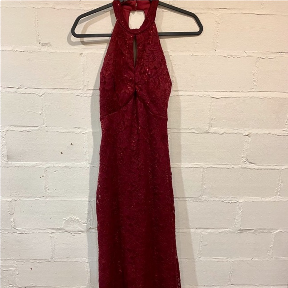 Burgundy dress